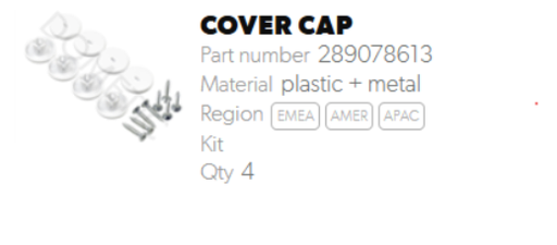 [54602] Roadhouse: Dometic RC10.4T.70 - kit 8x(Cover cap + screws) 