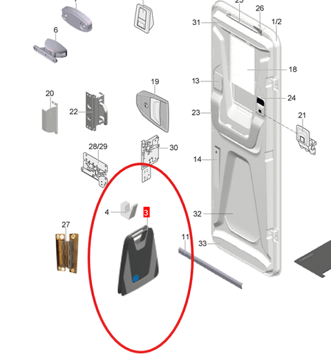 [54827]  Cozy Cottage Knaus Bag Door
