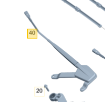 [57619] Marco Polo Travelhome Wiper arm right