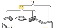 [56903]  Family Finca VW Outside Shower Kit with Cap Hose and Showerhead grey