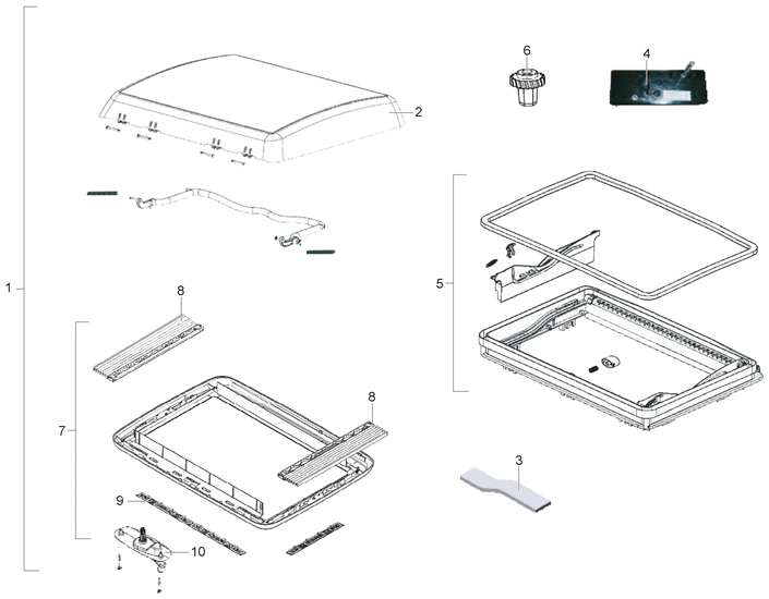 [50721] Roadhouse Knaus - Midi Heki	700 x 500 mm, ohne Zwangsentlüftung