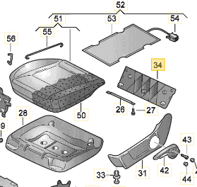 [548932] Surfer Suite/ Beach Hostel VW California Cover Seat back grey