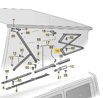[544332] Surfer Suite/ Beach Hostel  VW California Roof hinge back