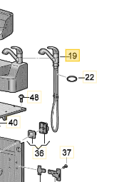 [5466756] VW Grand California Family Finca Watertap with shower head