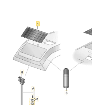 [59455-0] Vw Family Finca Solar panel fron including Glue