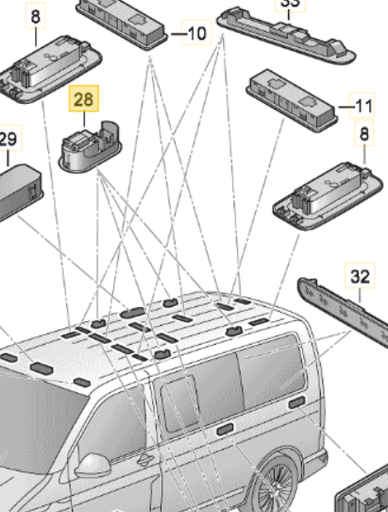 [530422] Surfer Suite VW California LED Light Trunk