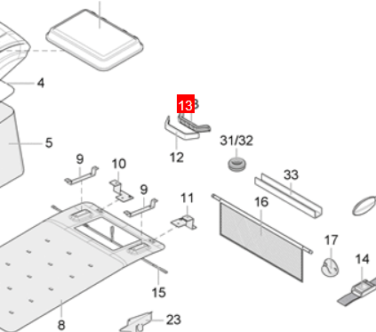 [548894] LMC Handle Popup Roof